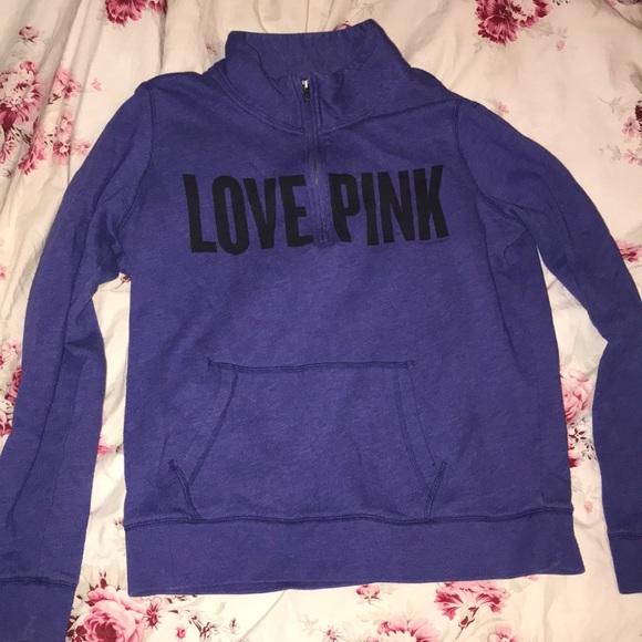 PINK Victoria's Secret Sweaters - Victoria Secret pink pullover half zip like new
